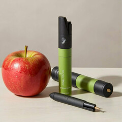 red apple and pen