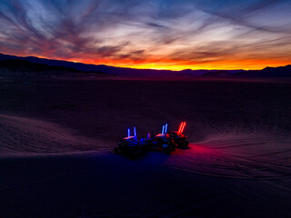 UTVs Desert Sunset Whips Sunsest