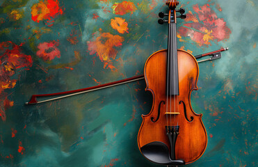 violin and notes