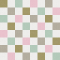 Pink Green Checkerboard Seamless Pattern Abstract Background 