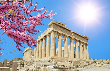 Papier Peint photo Athènes parthenon greece sun athens sun sunshine