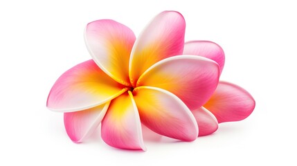 frangipani flower isolated on white background ,generative ai