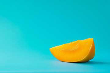 A slice of mango in isolated background