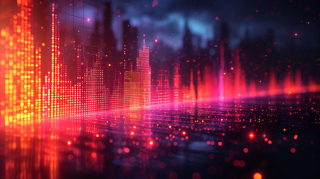 3-D graph visualization - futuristic - data analytics - data analysis - financial modeling 