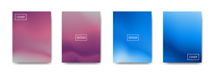 set of abstract background with beautiful gradation color, colorful background for poster flyer banner backdrop.vertical banner.cool fluid background vector illustration
