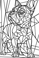 coloring page of dog  for kids
