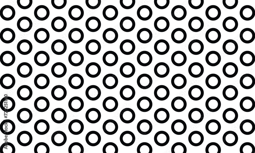 Poster abstract repeatable black circle pattern art.