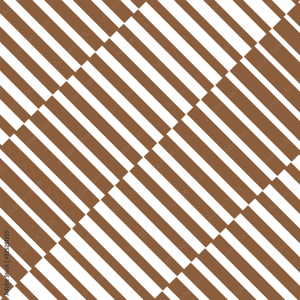 Aufkleber abstract repeatable seamless brown diagonal thin to thick line pattern.