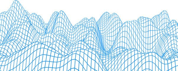 Retro Neon Colorful Wave Element Illustration