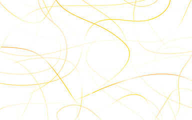 Random chaotic lines abstract geometric pattern. Trendy random scribble lines image. Golden Scribble line isolated on transparent background.