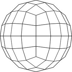 Abstract Circle Geometry Wireframe Grid Illustration