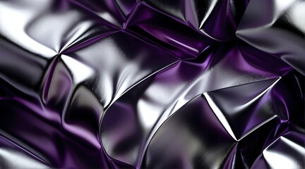 Purple metallic foil seamless background texture from Generative AI
