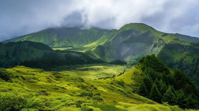 mountain landscape with clouds © xelilinatiq