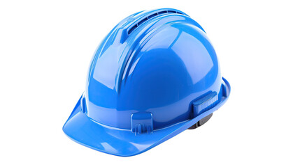 Blue helmet for construction worker safety