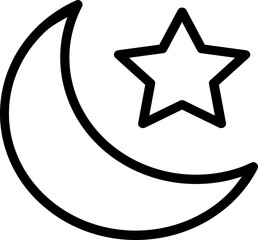 Crescent Moon icon illustration