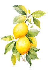 Lemon fruit, Lush Lemon, Leafy Lemon