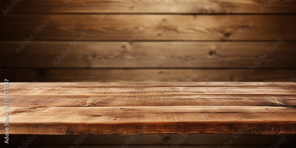 Wall mural Background of wooden table is empty.