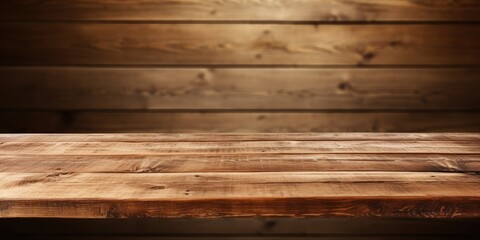 Background of wooden table is empty.