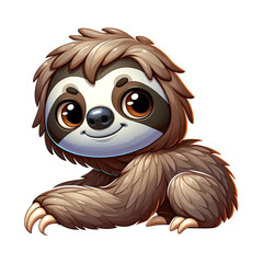 Fototapeta premium Joyful Sloth Character Clipart