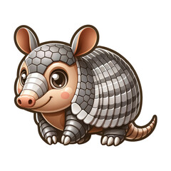 Cute Cartoon Armadilo Clipart 
