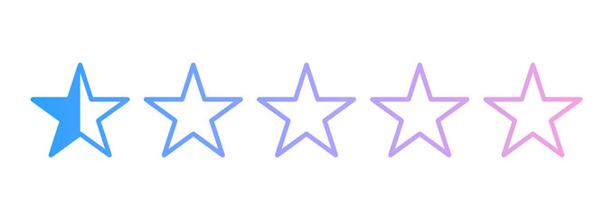 青紫色のグラデーション｜星0.5マーク