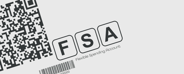 fsa sign on white background