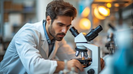 Scientist conducting lab tests Generative AI