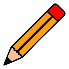 pencil icon in trendy flat style, vector icon