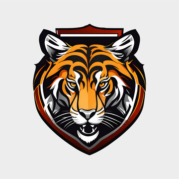 tiger football club logo design in 3 color