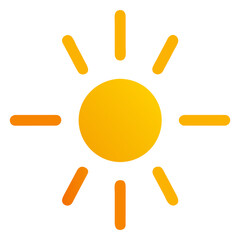 sun icon in trendy flat style, vector icon