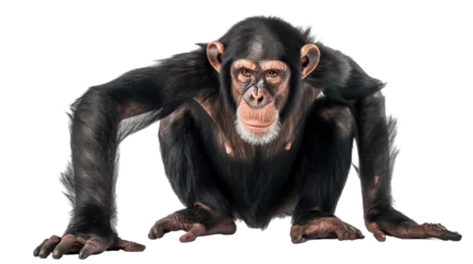Gardinen Black monkey on transparent background © maretaarining