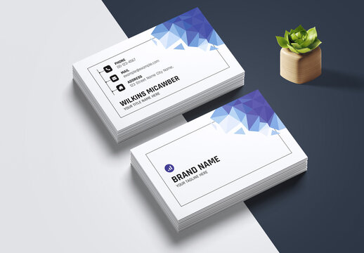 Business Card Design Template Layout