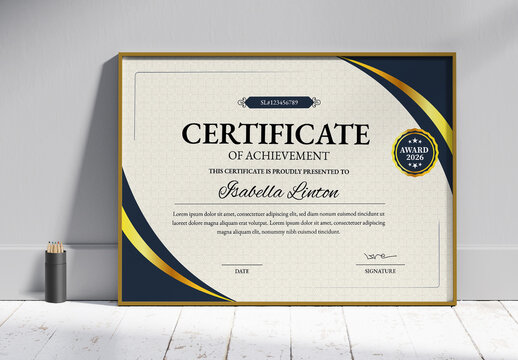 Creative Certificate Design Template Layout