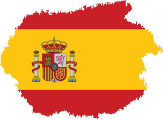 Spain Brush Flag, Brush strokes