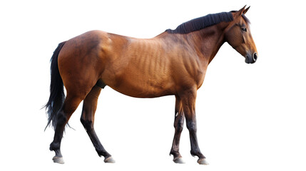 brown horse on transparent background