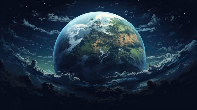 Planet earth illustration © Galib