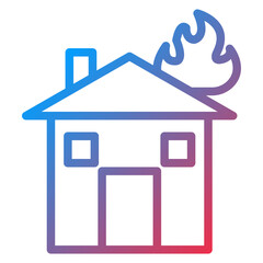 Building Fire Icon Style