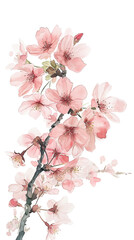 Fototapeta premium 水彩桜の花