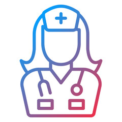 Obraz premium Paramedic Female Icon Style
