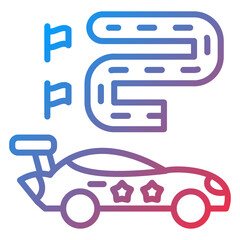 Race Route Icon Style