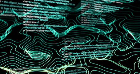 Image of data processing over network of connections
