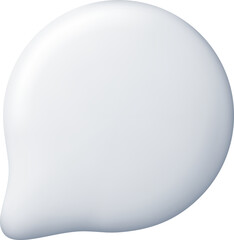 3D White Blank Speech Bubble