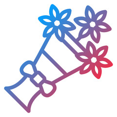 Flower Bouquet Icon Style