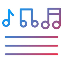 Music Notes Icon Style