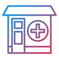 Obraz premium Medical Store Icon Style