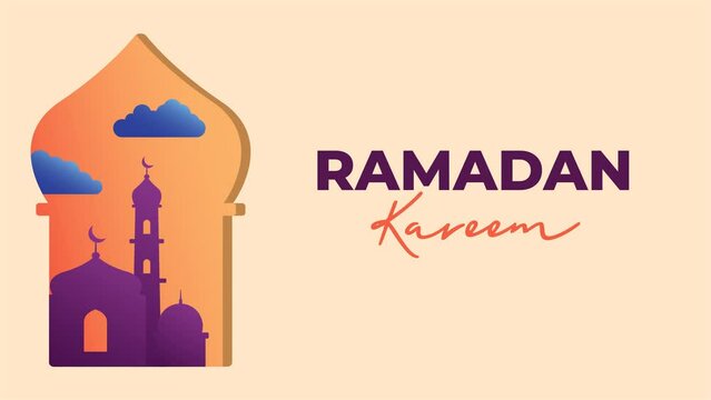 4k Video of Ramadan Kareem. Moslem, Muslim, Fasting, Islam, Religious, Mosque
