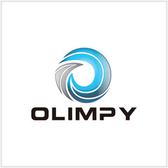 Abstract Initial Letter O Logo. Circular Wave Style.Can be used for Business and Technology Logos. Flat Vector Logo Design Template Elements.