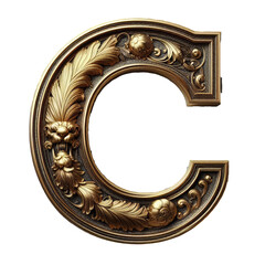 Isolated 3D Letter on a Clear PNG Canvas Generative AI 