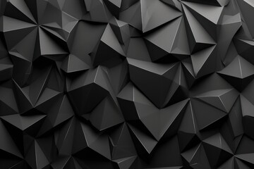 Fototapeta premium Abstract black triangular polygonal background