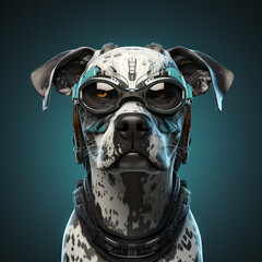 3d rendered photos of futuristic dog styling made with generative AI